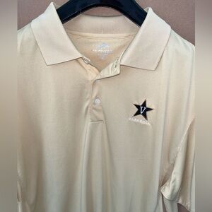 Vanderbilt Commodores Baseball Dri Fit Polo Shirt Sz XL Gold Performance Great